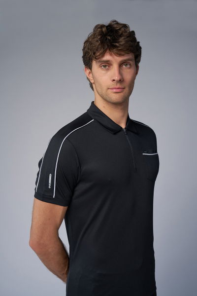 Erkek Siyah Polo Yaka Tişört | 4193 