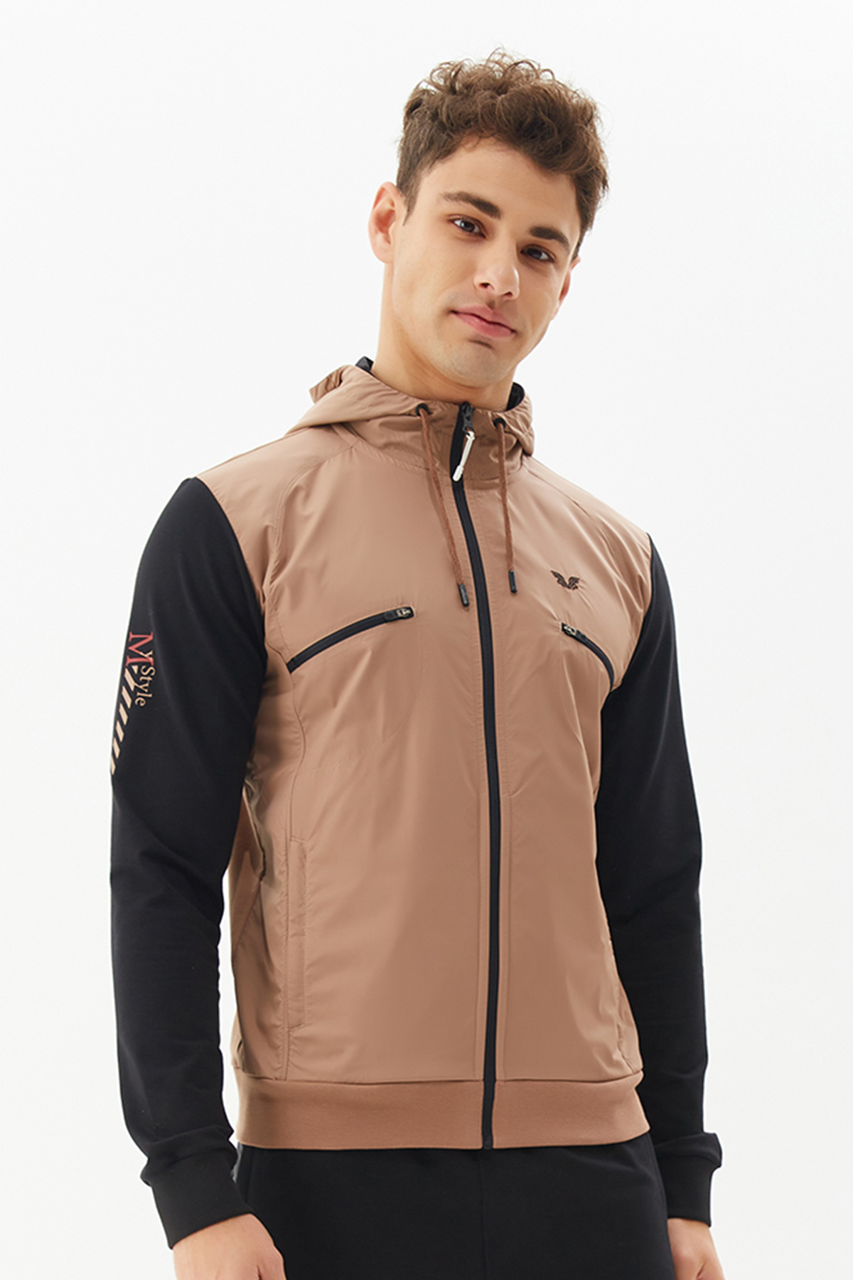 Erkek Toprak Kapüşonlu Dokumalı Eşofman Üstü | 2006 - BİLCEE