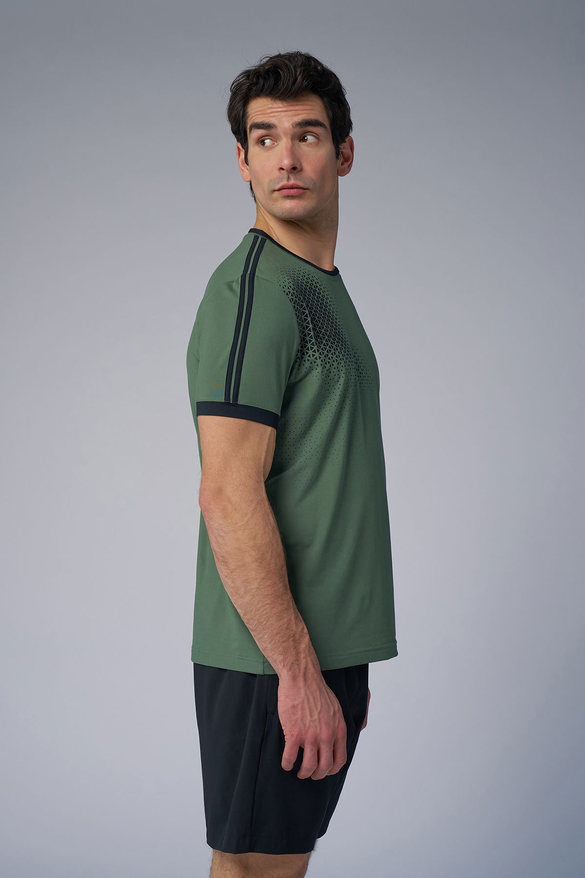 Erkek Yeşil Aktive Spor Tişört | 4162 - BİLCEE (1)