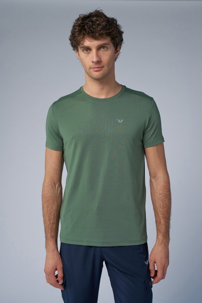 Erkek Yeşil Aktive Spor Tişört | 4185 