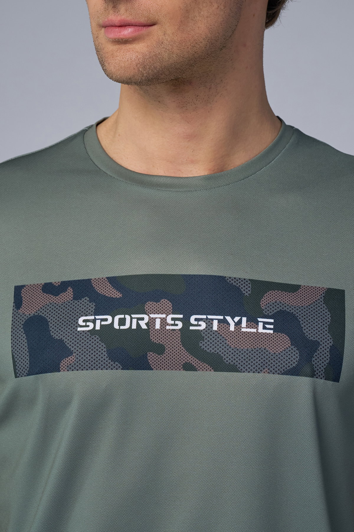 Erkek Yeşil Antrenman Tişört | 4519 - BİLCEE (1)