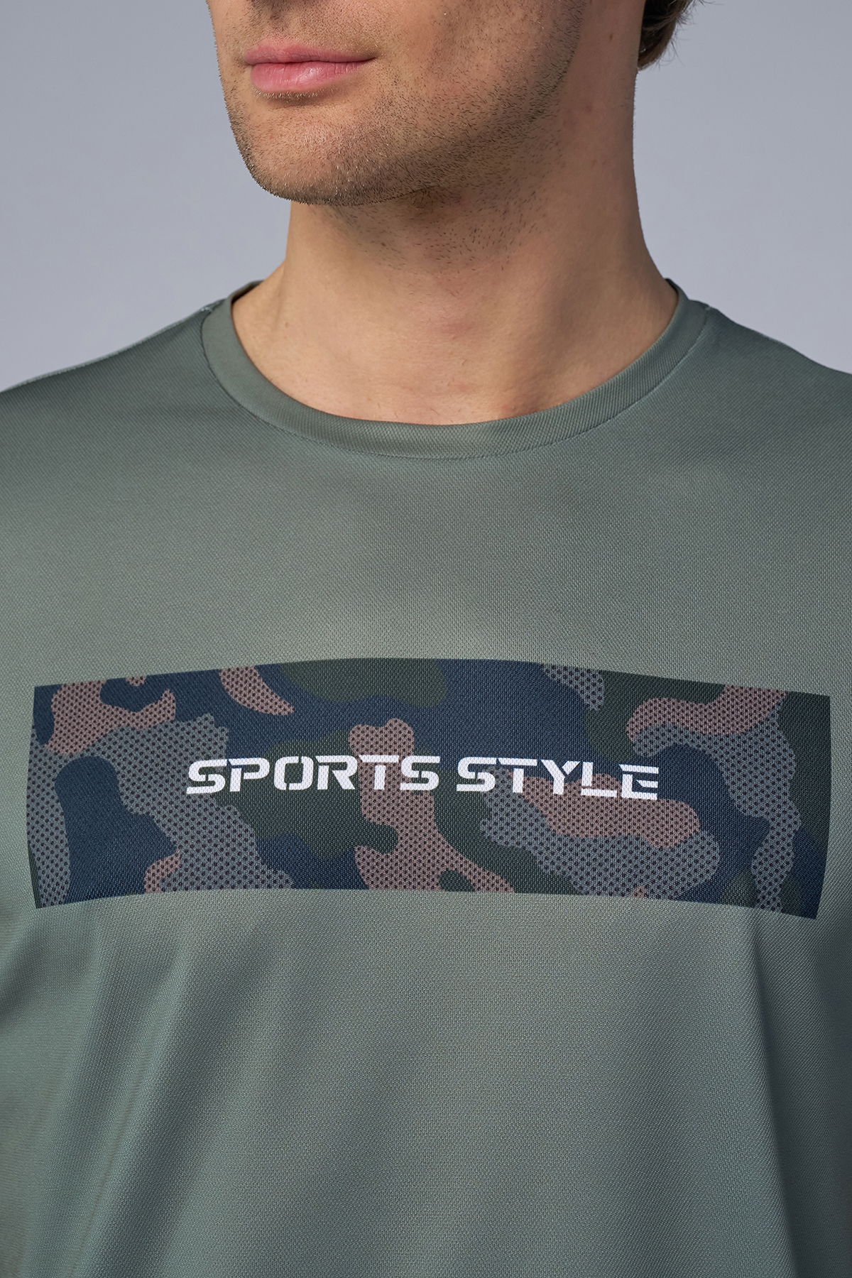 Erkek Yeşil Antrenman Tişört | 4519 - BİLCEE (1)