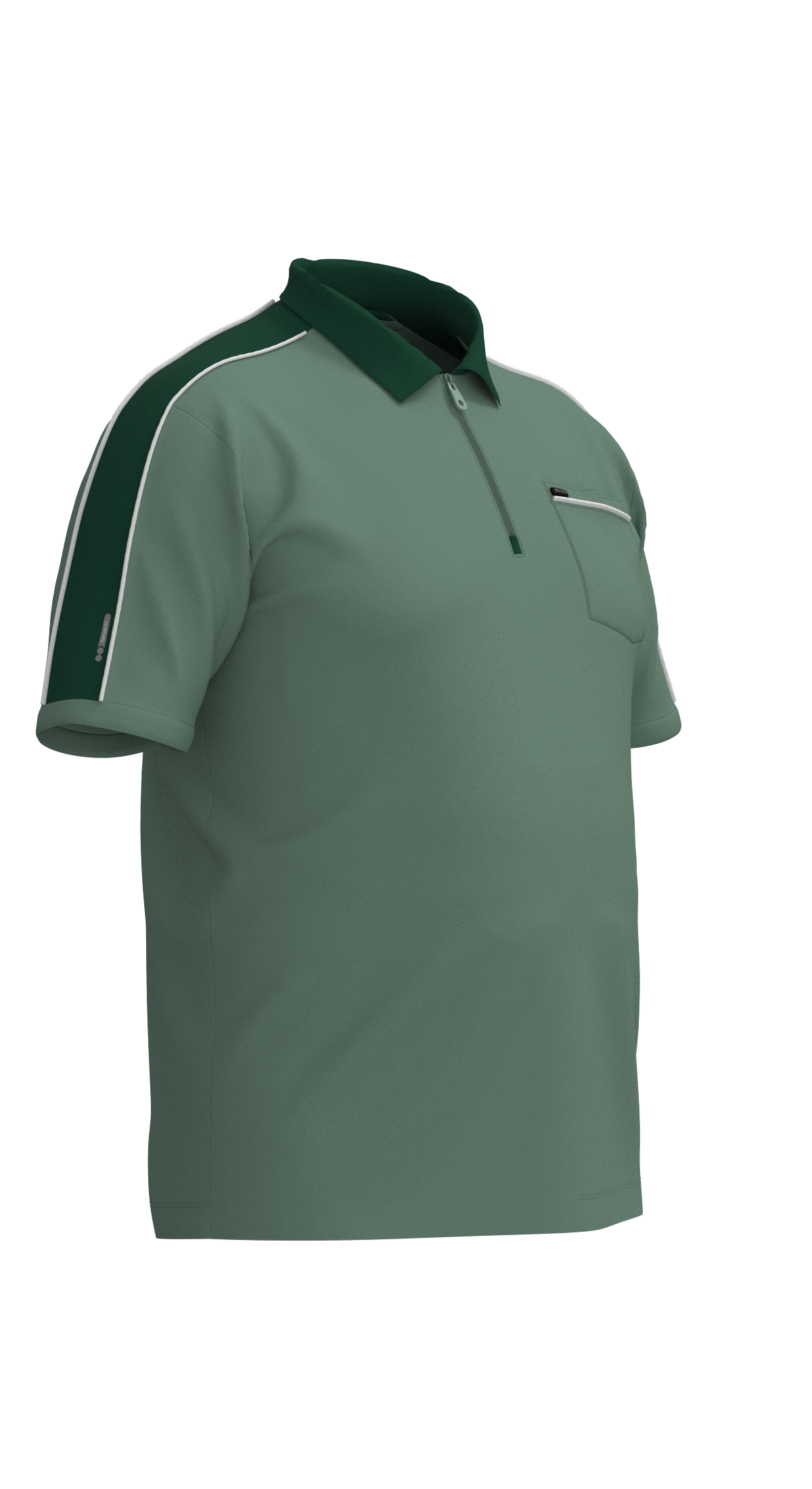 Erkek Yeşil Büyük Beden Polo Yaka Tişört | 4192 - BİLCEE (1)