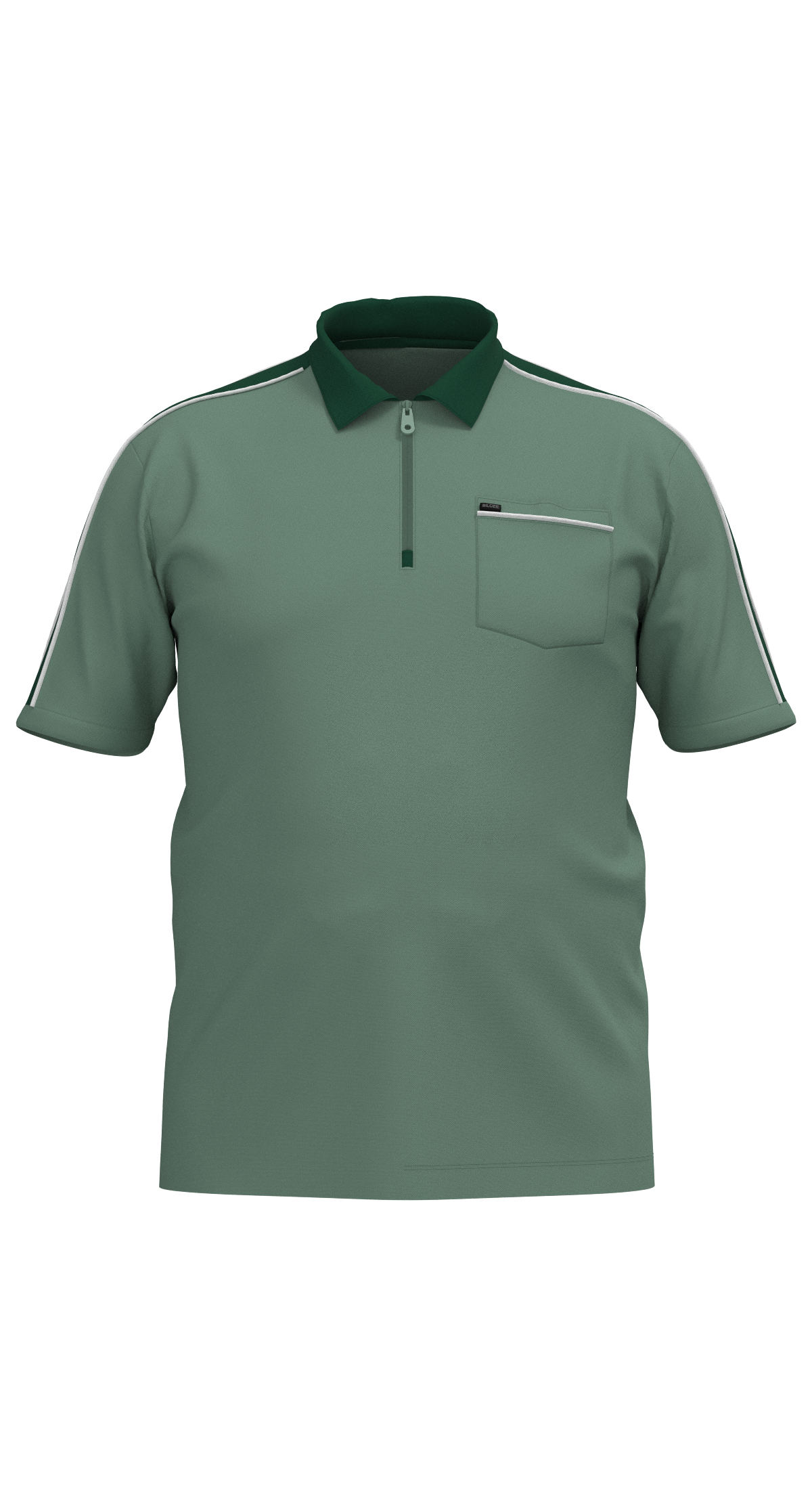 Erkek Yeşil Büyük Beden Polo Yaka Tişört | 4192 - BİLCEE