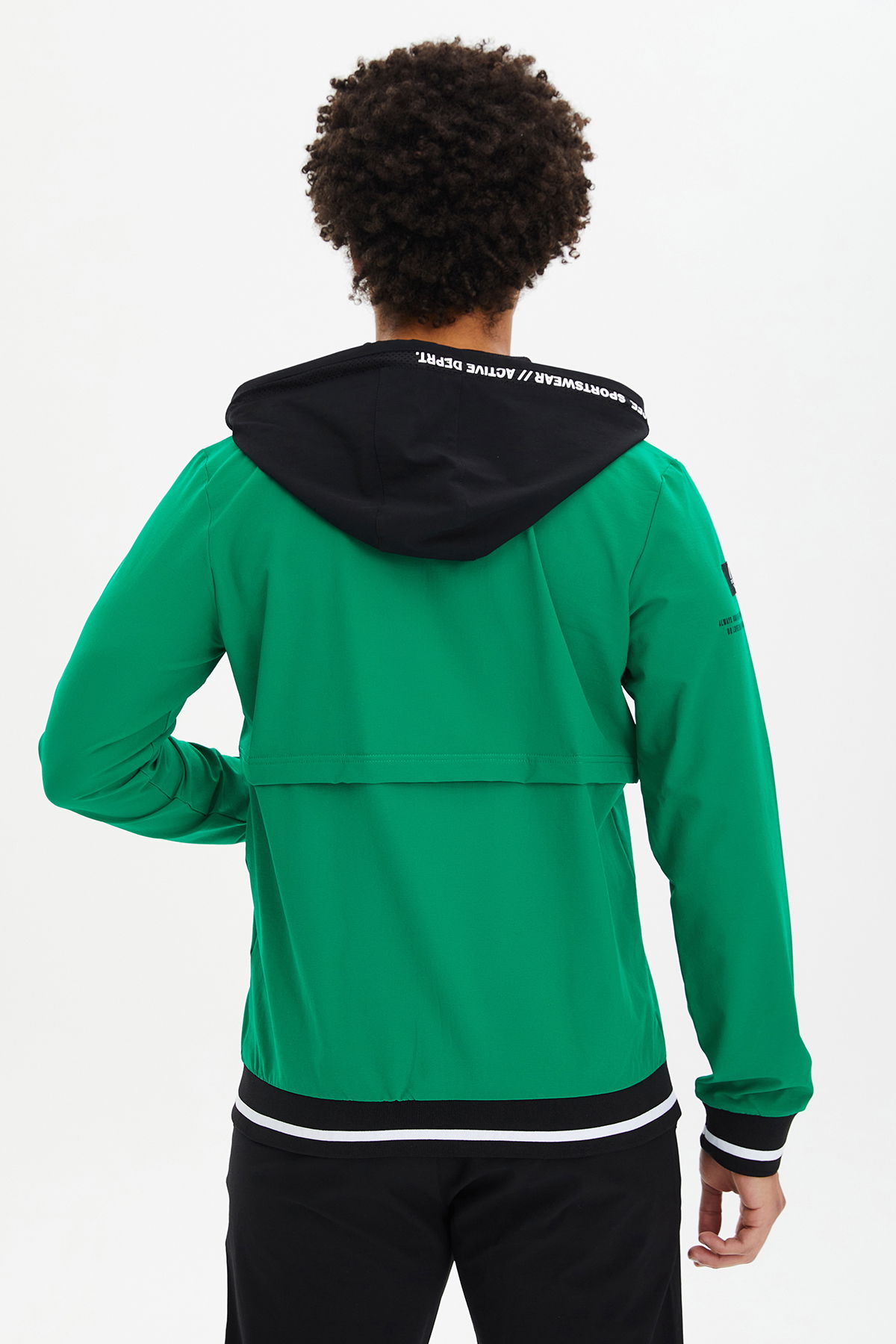 Erkek Yeşil Kapüşonlu Dokuma Eşofman Üstü | 2008 - BİLCEE (1)