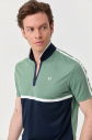 Erkek Yeşil Polo Yaka Antrenman Tişört | 1760 - 6