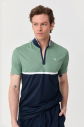 Erkek Yeşil Polo Yaka Antrenman Tişört | 1760 - 2
