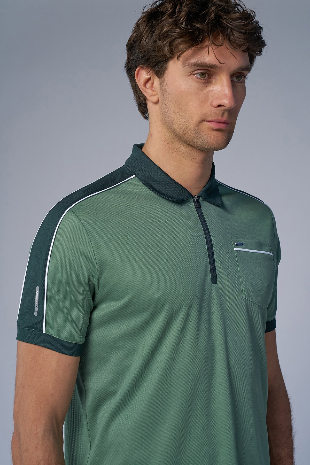 Erkek Yeşil Polo Yaka Tişört | 4193 - BİLCEE (1)