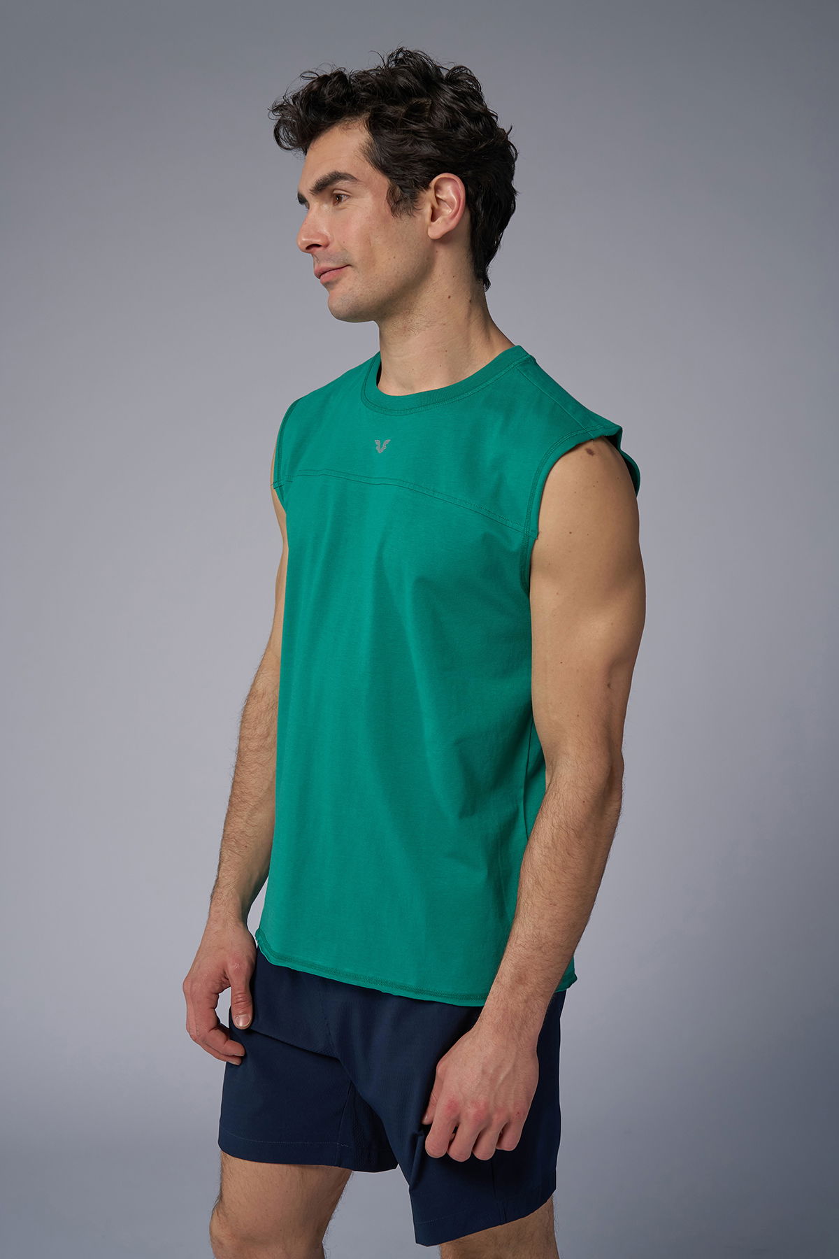 Erkek Yeşil Training Pamuklu Atlet | 3921 - BİLCEE (1)