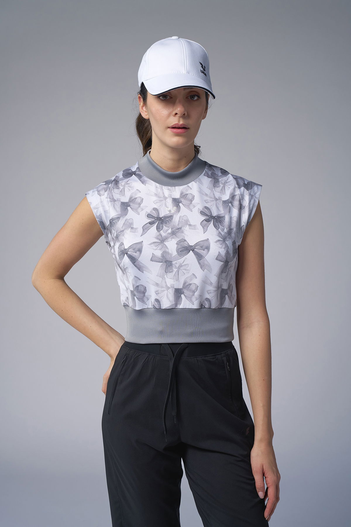 Kadın Açık Gri Design Tişört | 4092 - BİLCEE