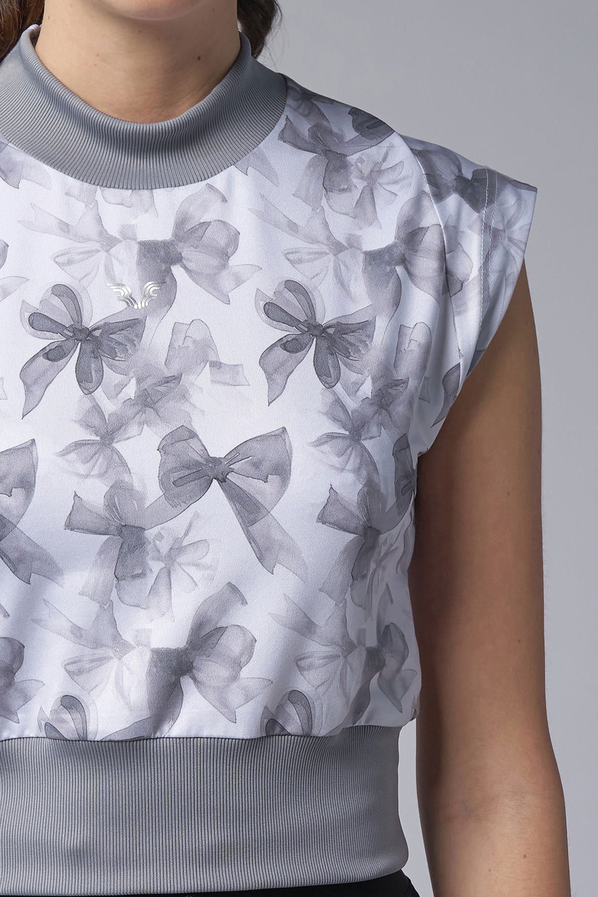 Kadın Açık Gri Design Tişört | 4092 - BİLCEE (1)
