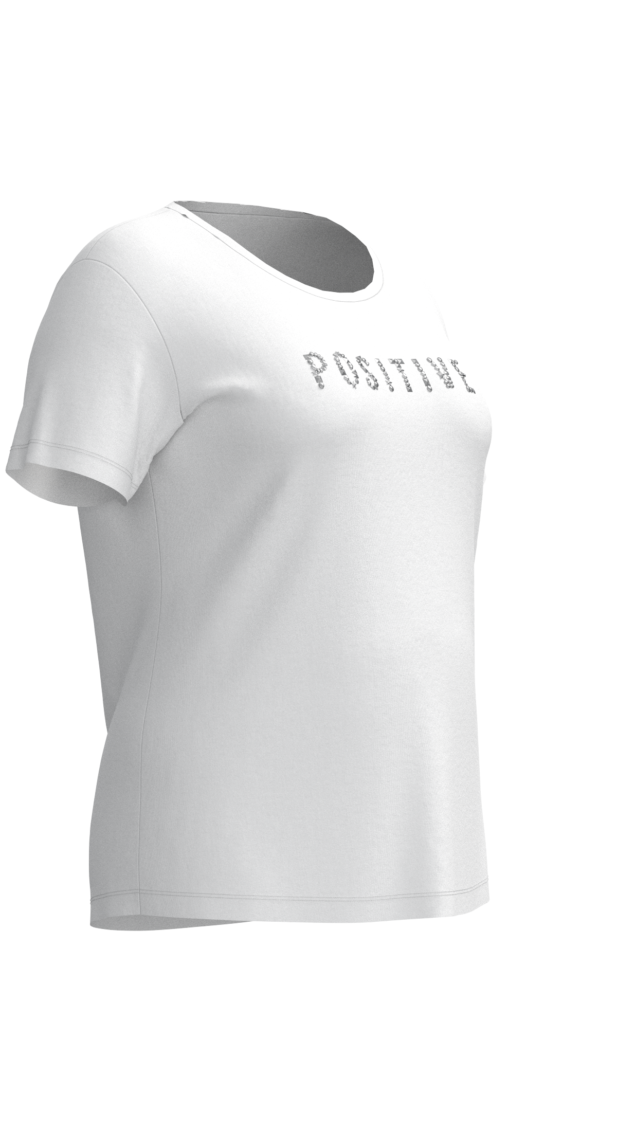 Kadın Beyaz Büyük Beden Kadın Baskılı Tişört | 4068 - BİLCEE (1)