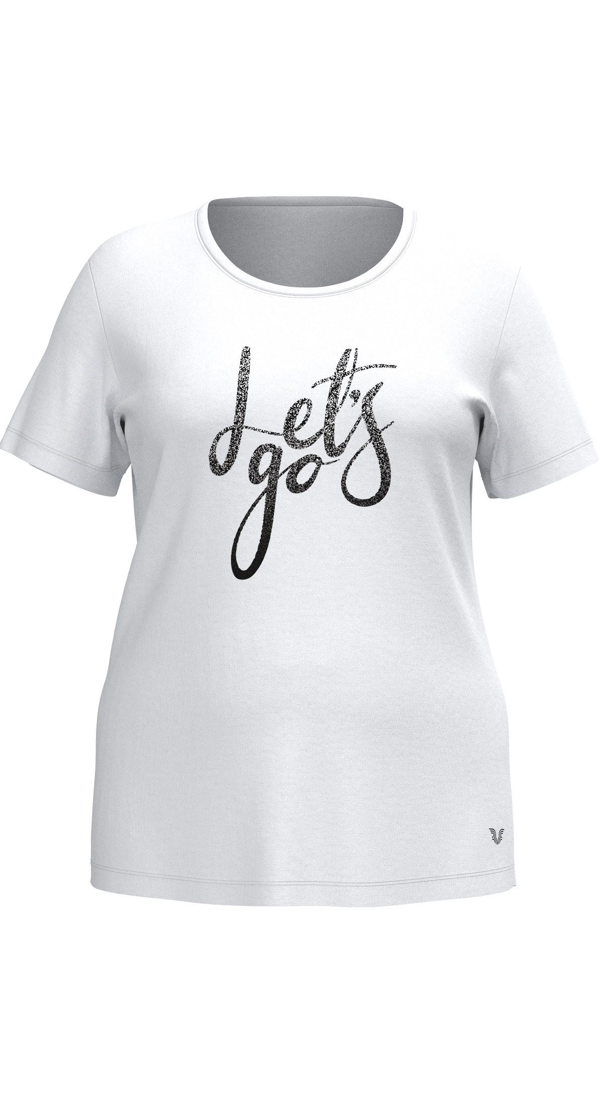 Kadın Beyaz Büyük Beden Sim Baskılı Tişört | 4177 - BİLCEE