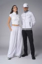 Kadın Beyaz İpeksi Kumaşlı Palazzo Baggy Bol Pantolon | 4034 - 7