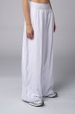 Kadın Beyaz İpeksi Kumaşlı Palazzo Baggy Bol Pantolon | 4034 - 9