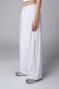 Kadın Beyaz İpeksi Kumaşlı Palazzo Baggy Bol Pantolon | 4034 - 10