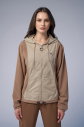 Kadın Açık Kahve Dokuma Kapüşonlu Spor Ceket | 4172 - 2