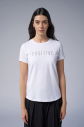 Kadın Beyaz Geometrik Droplu Tişört | 4176 - 5