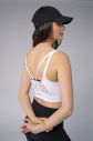 Kadın Beyaz Hafif Destekli Sporcu Sütyen Bra | 9777 - 4