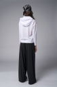 Kadın Beyaz İnce Hafif İnce Kumaşlı Sweatshirt | 4168 - 3