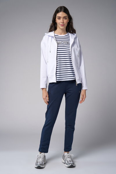 Kadın Beyaz Kapüşonlu 3'lü Eşofman Takımı | 4006 