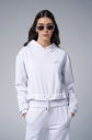 Kadın Beyaz Taş Baskılı Sweatshırt Pantolon Takım | 4043 - 4
