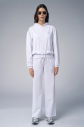 Kadın Beyaz Taş Baskılı Sweatshırt Pantolon Takım | 4043 - 2