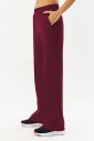 Kadın Bordo Bol Paça Önü Dikiş Çizgili Eşofman Altı 0135 - 3