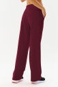 Kadın Bordo Bol Paça Önü Dikiş Çizgili Eşofman Altı 0135 - 5