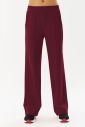 Kadın Bordo Bol Paça Önü Dikiş Çizgili Eşofman Altı 0135 - 1