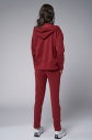 Kadın Bordo Kapüşonlu 3'lü Eşofman Takımı | 4006 - 4