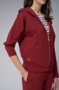 Kadın Bordo Kapüşonlu 3'lü Eşofman Takımı | 4006 - 7