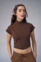 Kadın Coffy Kısa Kollu Yakalı Sörf Body | 4059 - 4