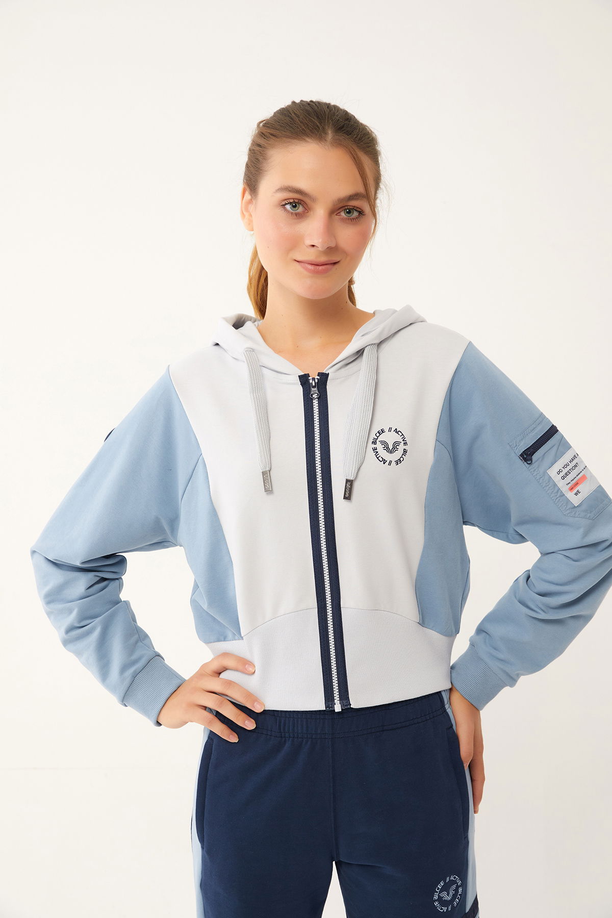 Kadın Gri Pamuklu Fashion Eşofman Takım | 1529 - BİLCEE (1)