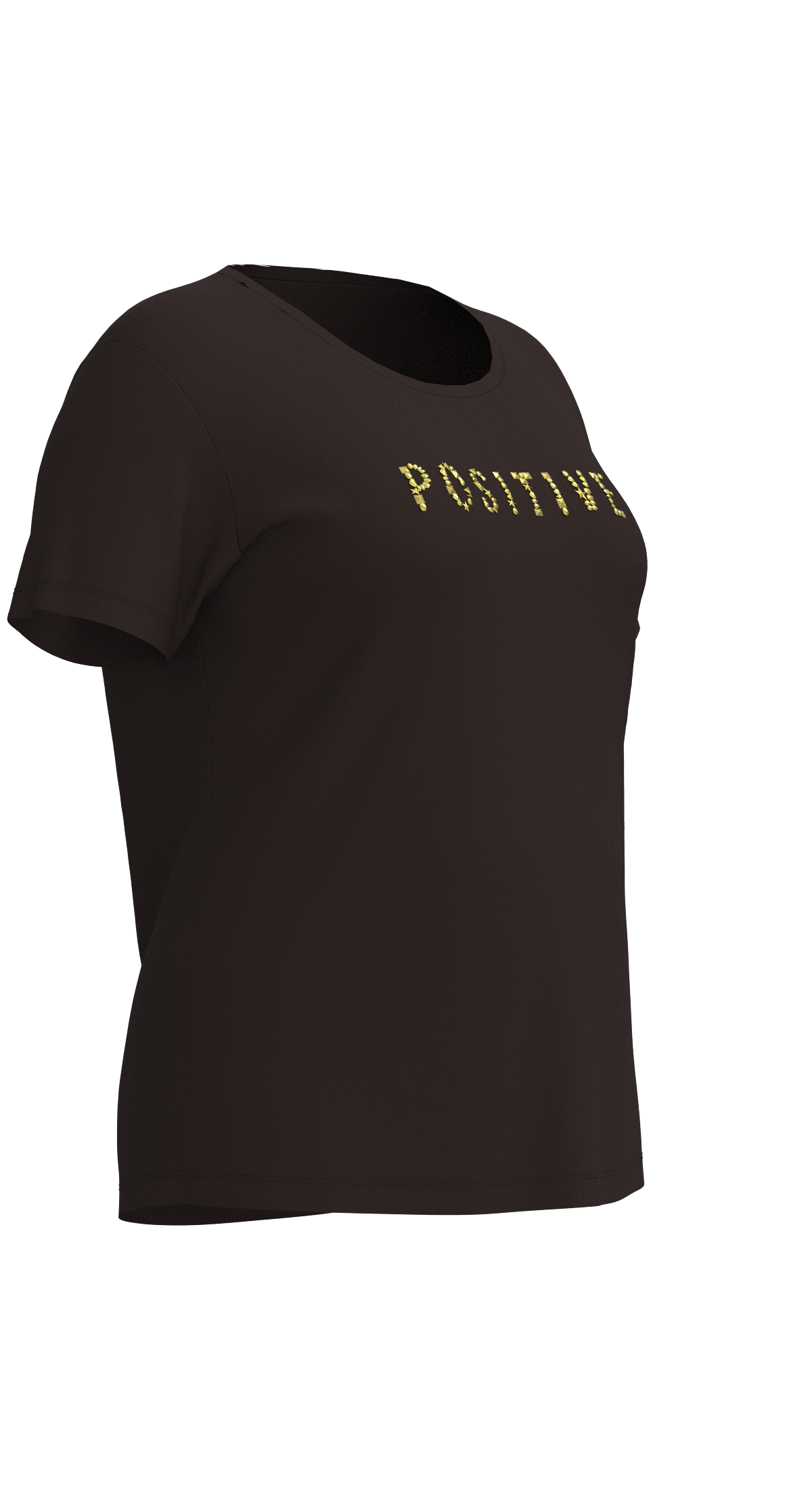 Kadın Kahverengi Büyük Beden Kadın Baskılı Tişört | 4068 - BİLCEE (1)