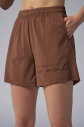 Kadın Kahverengi İnce Hafif İnce Kumaşlı Şort | 4169 - 1
