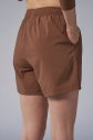Kadın Kahverengi İnce Hafif İnce Kumaşlı Şort | 4169 - 4