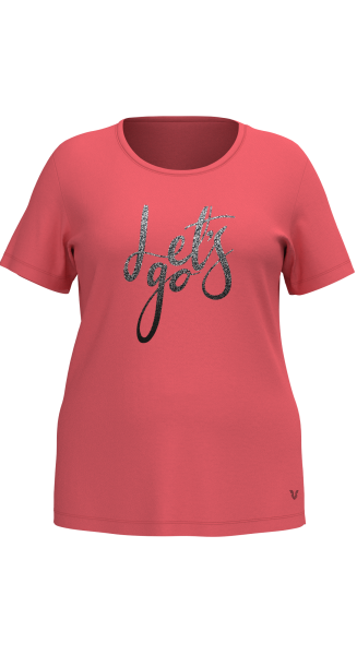 Kadın Kamelya Büyük Beden Sim Baskılı Tişört | 4177 