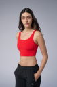 Kadın Kırmızı Hafif Destekli Sporcu Sütyen Bra | 9777 - 4