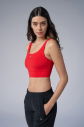 Kadın Kırmızı Hafif Destekli Sporcu Sütyen Bra | 9777 - 5