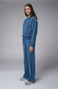 Kadın Koyu Mavi Taş Baskılı Sweatshırt Pantolon Takım | 4043 - 8