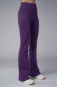 Kadın Koyu Mor Yüksek Bel Flare Pamuklu Pantolon | 9911 - 5