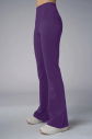 Kadın Koyu Mor Yüksek Bel Flare Pamuklu Pantolon | 9911 - 8