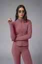 Kadın Koyu Pembe Slim Fit Sporcu Ceketi 4187 - 4