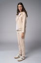 Kadın Krem Beyaz Kapüşonlu 3'lü Eşofman Takımı | 4006 - 2
