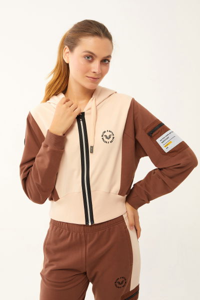 Kadın Krem Pamuklu Fashion Eşofman Takım | 1529 