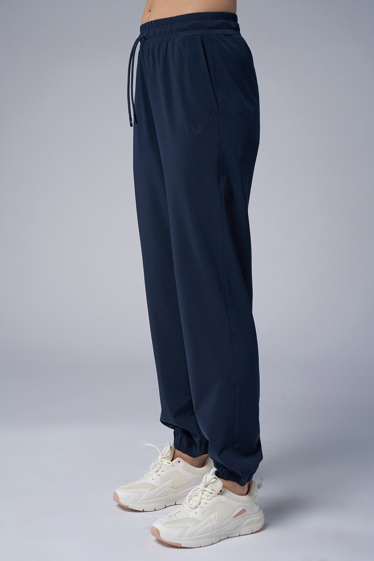 Kadın Lacivert İnce Hafif Kumaş Dokuma Eşofman Altı | 4167 - BİLCEE