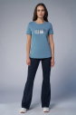 Kadın Mavi Baskılı Tişört | 4071 - 9