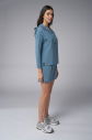 Kadın Mavi İnce Hafif İnce Kumaşlı Sweatshirt | 4168 - 5