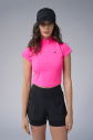 Kadın Pembe Kısa Kollu Yakalı Sörf Body | 4059 - 2